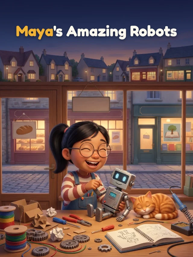 Sample cover: Maya's Amazing Robots